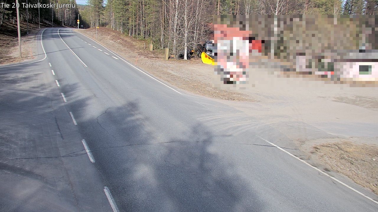 Weather Camera Image Road 20 Taivalkoski, Jurmu, Taivalkoski, Pohjois-Pohjanmaa