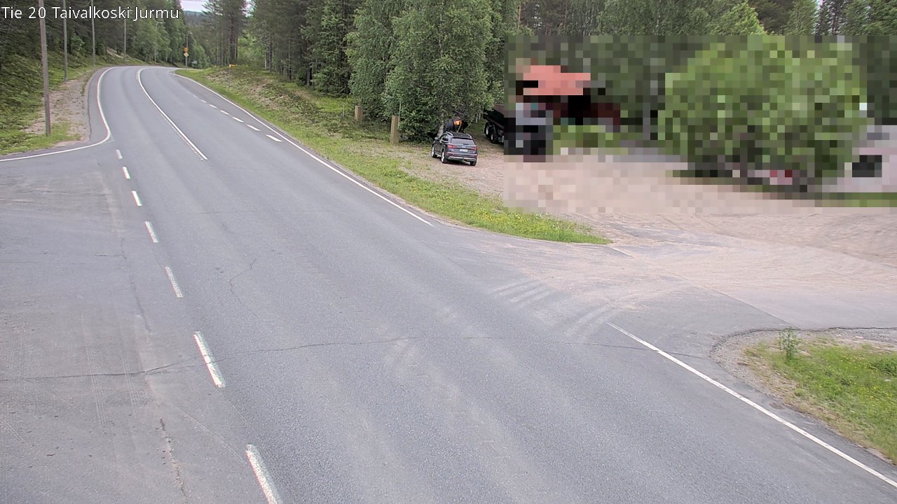 Weather Camera Image Väg 20 Taivalkoski, Jurmu, Taivalkoski, Pohjois-Pohjanmaa