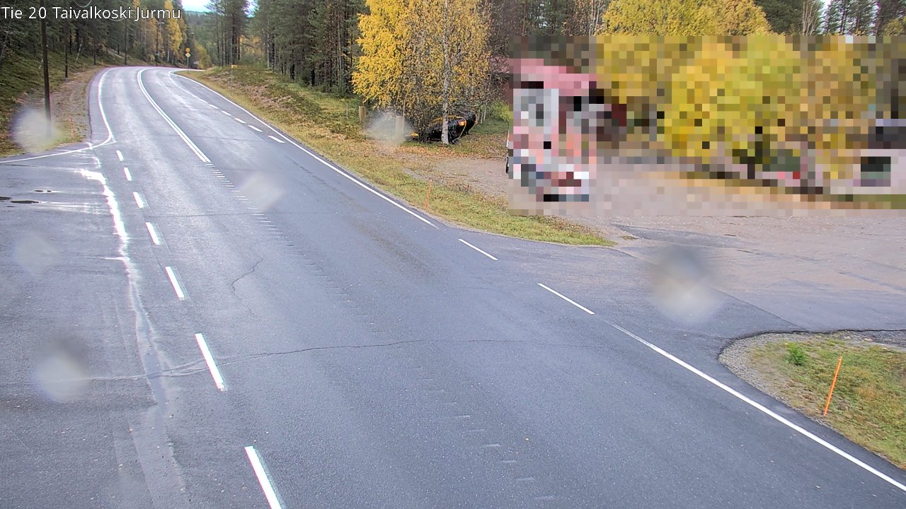 Weather Camera Image Väg 20 Taivalkoski, Jurmu, Taivalkoski, Pohjois-Pohjanmaa
