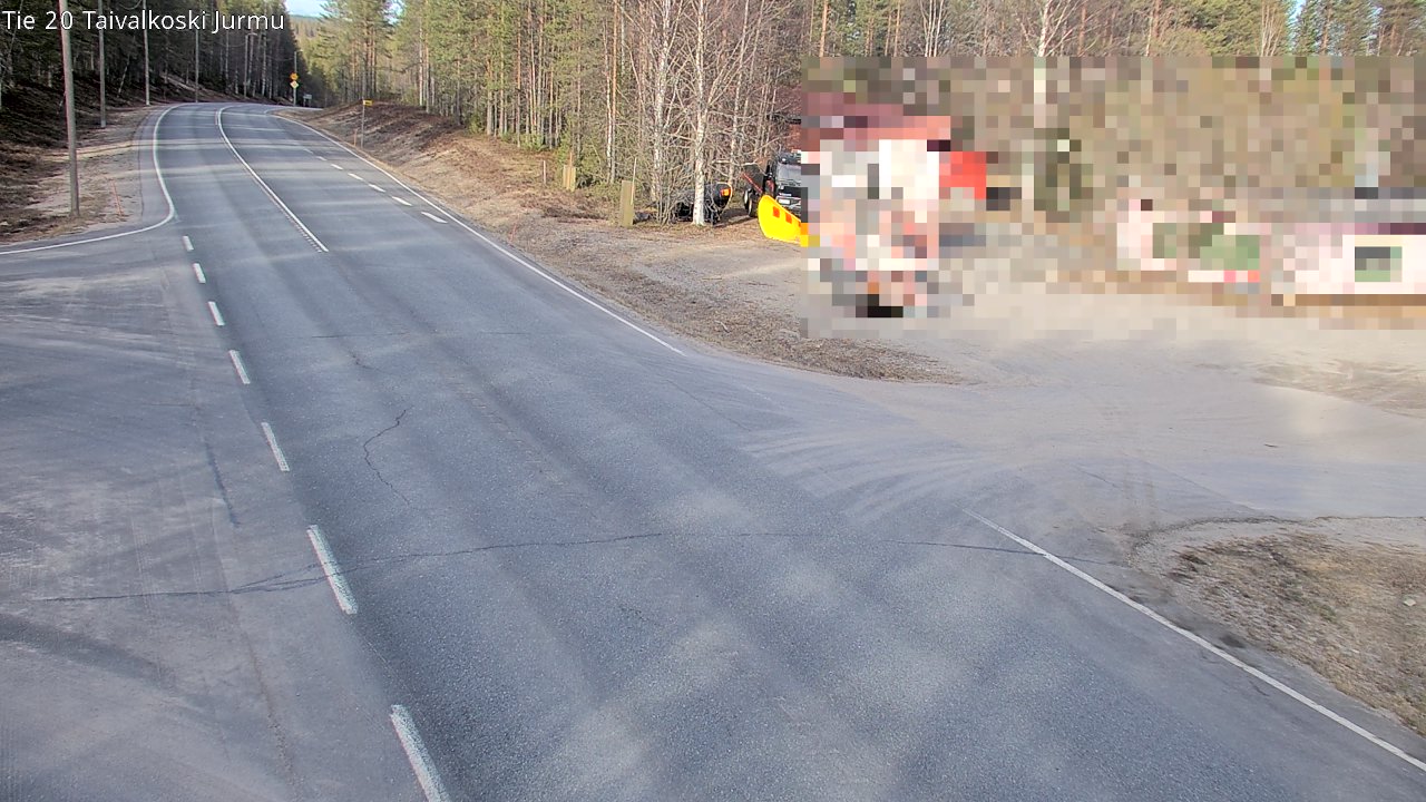 Weather Camera Image Road 20 Taivalkoski, Jurmu, Taivalkoski, Pohjois-Pohjanmaa