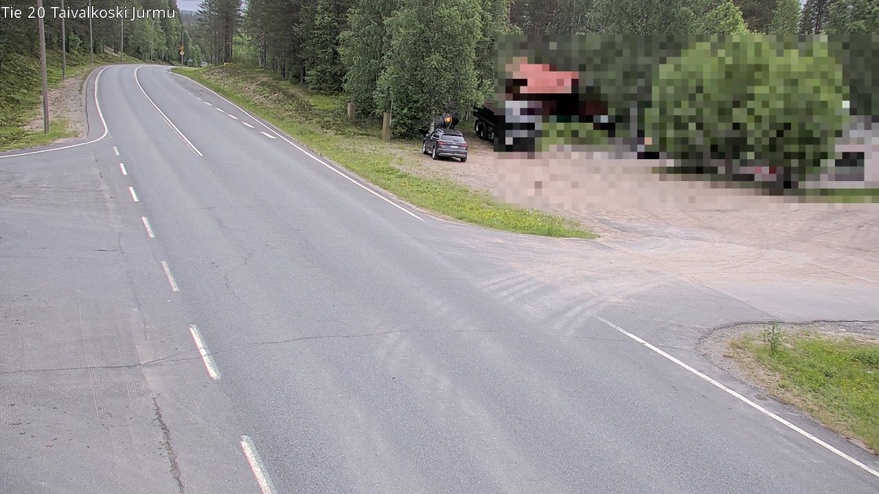 Weather Camera Image Väg 20 Taivalkoski, Jurmu, Taivalkoski, Pohjois-Pohjanmaa
