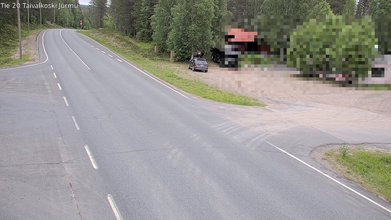 Weather Camera Image Väg 20 Taivalkoski, Jurmu, Taivalkoski, Pohjois-Pohjanmaa