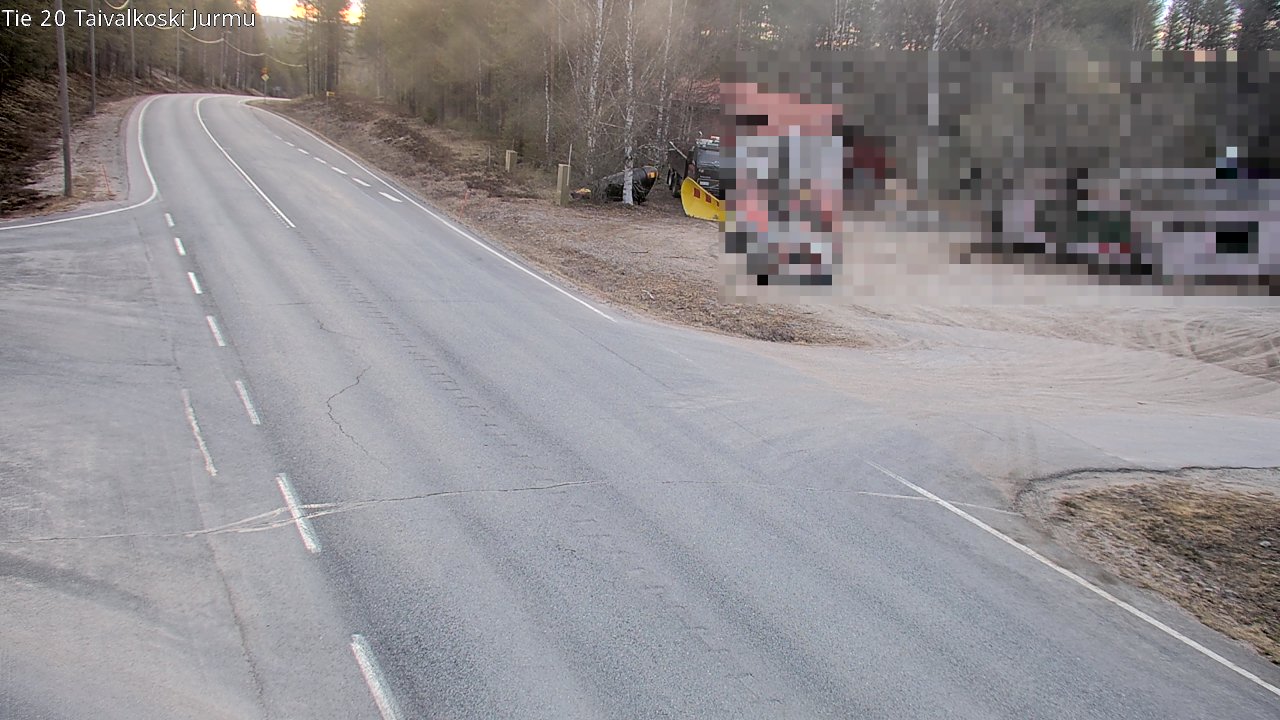 Weather Camera Image Väg 20 Taivalkoski, Jurmu, Taivalkoski, Pohjois-Pohjanmaa