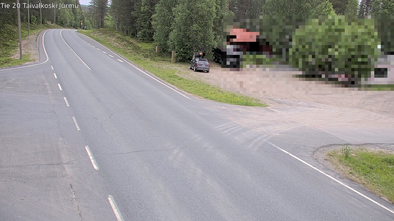 Weather Camera Image Väg 20 Taivalkoski, Jurmu, Taivalkoski, Pohjois-Pohjanmaa