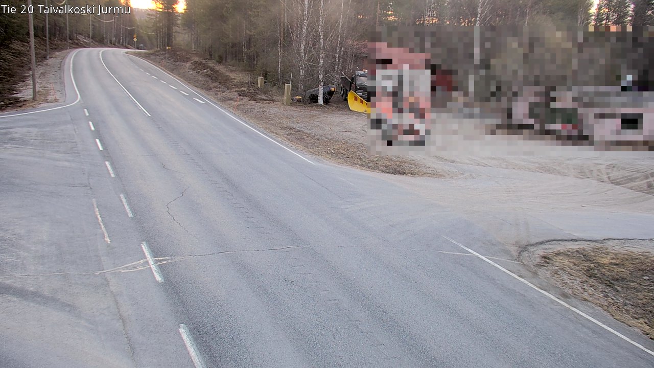 Weather Camera Image Väg 20 Taivalkoski, Jurmu, Taivalkoski, Pohjois-Pohjanmaa