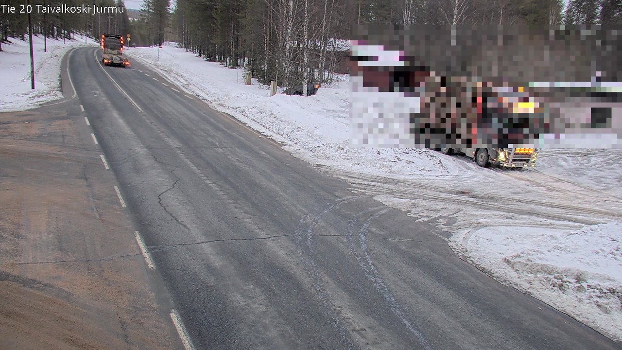 Weather Camera Image Road 20 Taivalkoski, Jurmu, Taivalkoski, Pohjois-Pohjanmaa