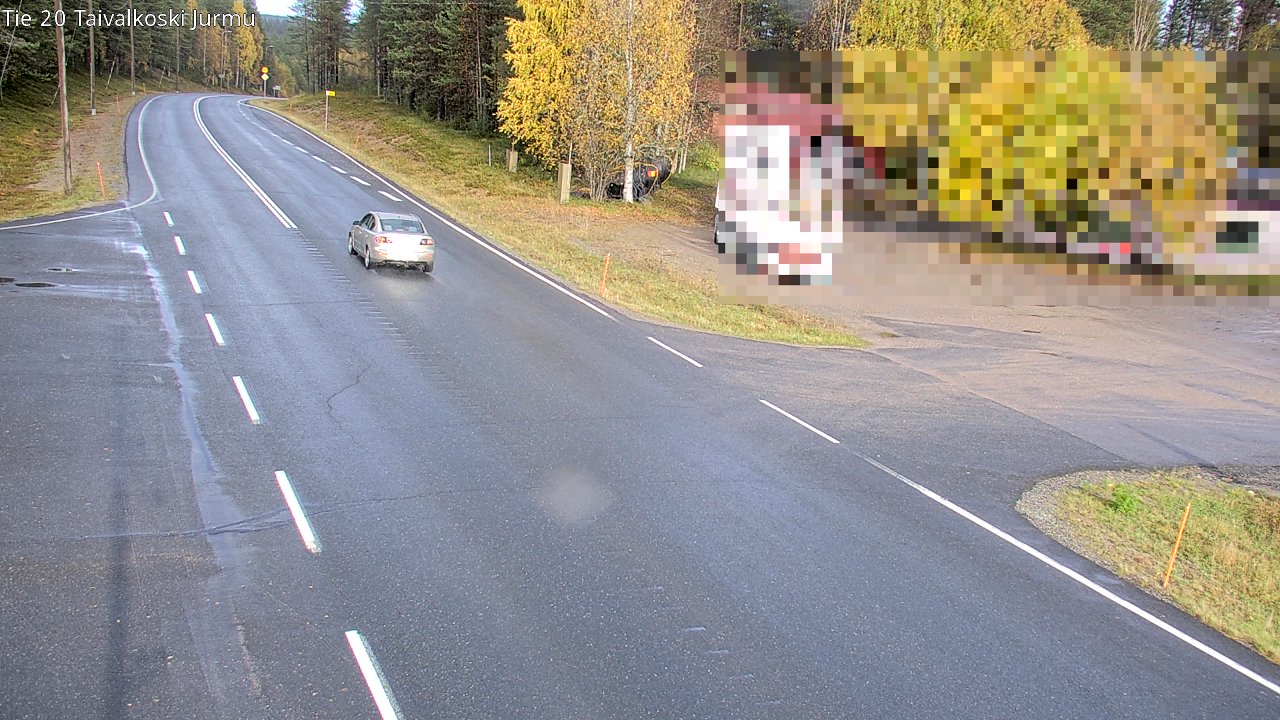 Weather Camera Image Väg 20 Taivalkoski, Jurmu, Taivalkoski, Pohjois-Pohjanmaa
