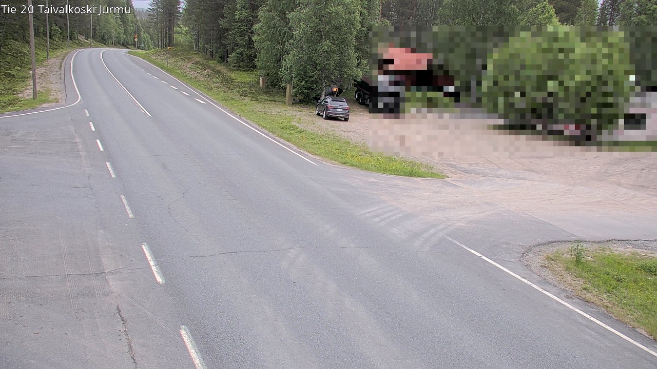 Weather Camera Image Väg 20 Taivalkoski, Jurmu, Taivalkoski, Pohjois-Pohjanmaa