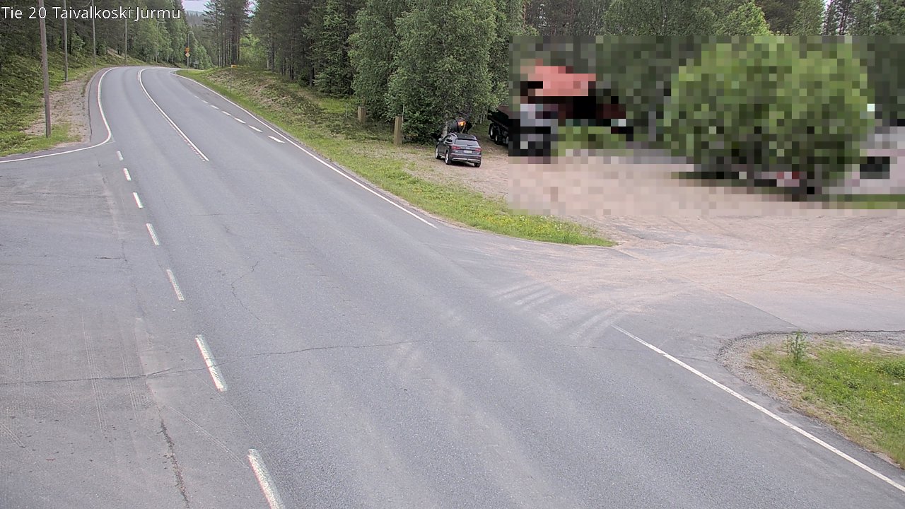 Weather Camera Image Väg 20 Taivalkoski, Jurmu, Taivalkoski, Pohjois-Pohjanmaa