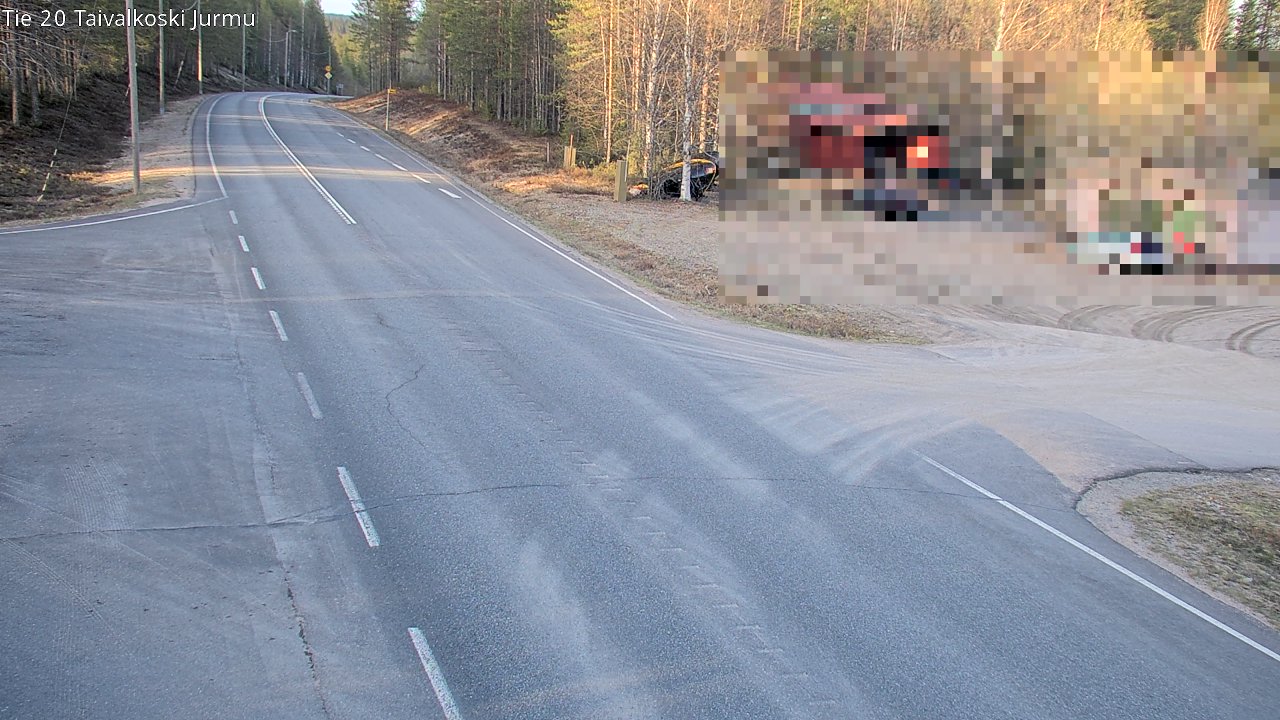 Weather Camera Image Väg 20 Taivalkoski, Jurmu, Taivalkoski, Pohjois-Pohjanmaa
