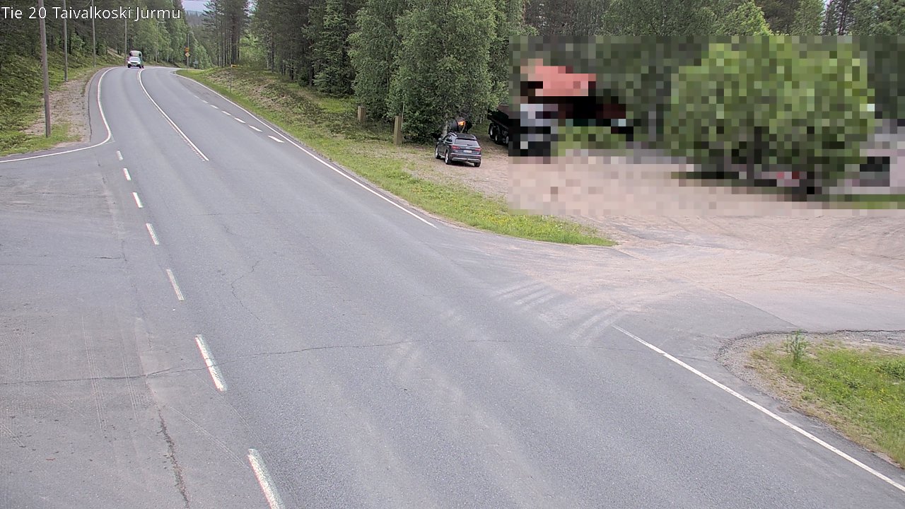 Weather Camera Image Väg 20 Taivalkoski, Jurmu, Taivalkoski, Pohjois-Pohjanmaa