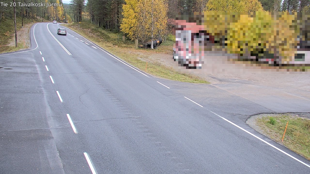 Weather Camera Image Väg 20 Taivalkoski, Jurmu, Taivalkoski, Pohjois-Pohjanmaa