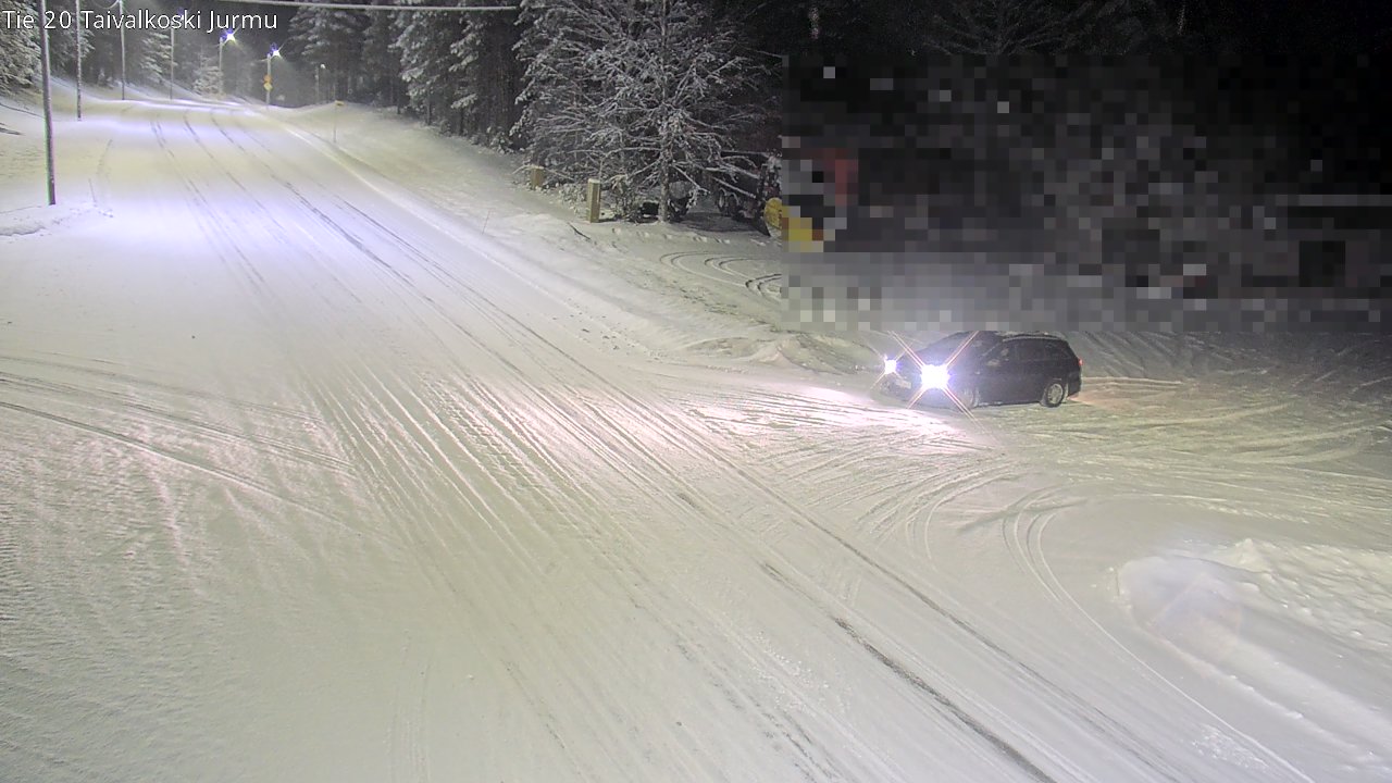 Weather Camera Image Väg 20 Taivalkoski, Jurmu, Taivalkoski, Pohjois-Pohjanmaa
