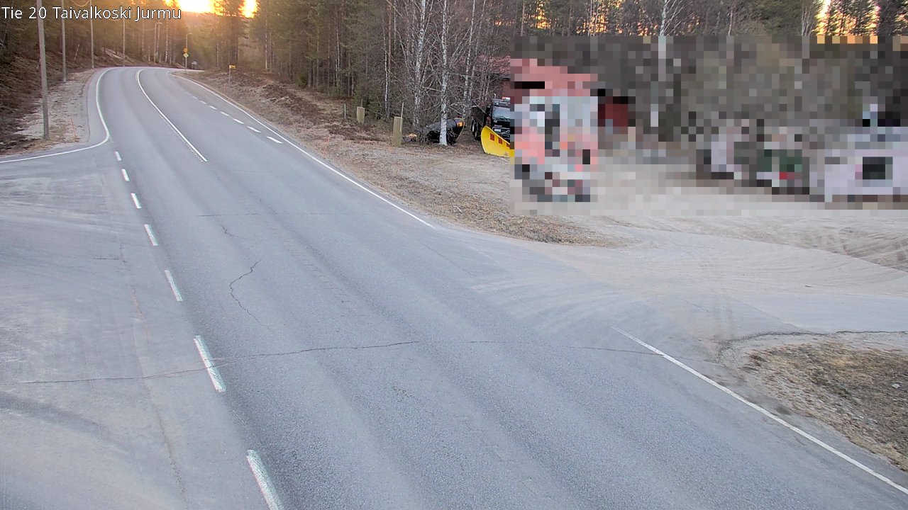 Weather Camera Image Road 20 Taivalkoski, Jurmu, Taivalkoski, Pohjois-Pohjanmaa