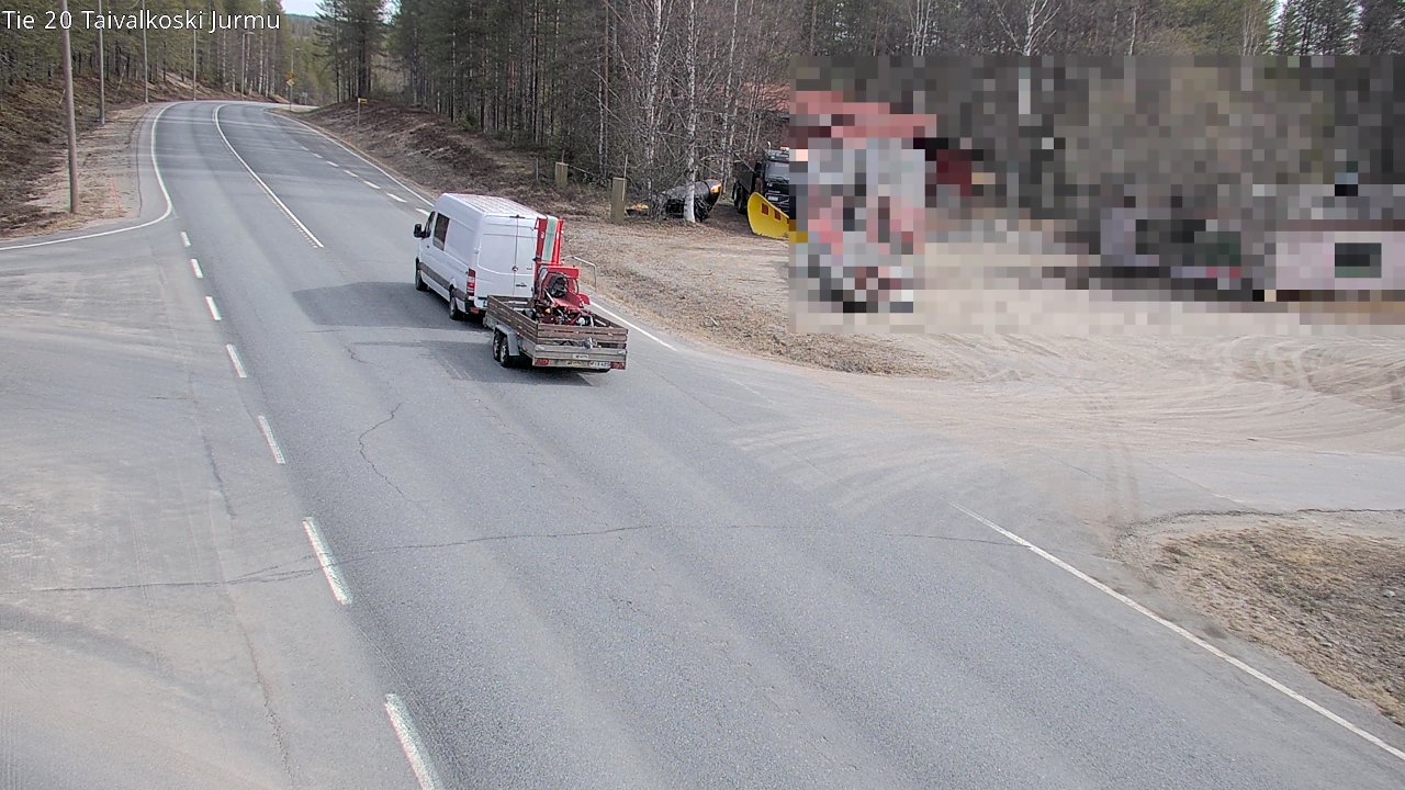 Weather Camera Image Road 20 Taivalkoski, Jurmu, Taivalkoski, Pohjois-Pohjanmaa