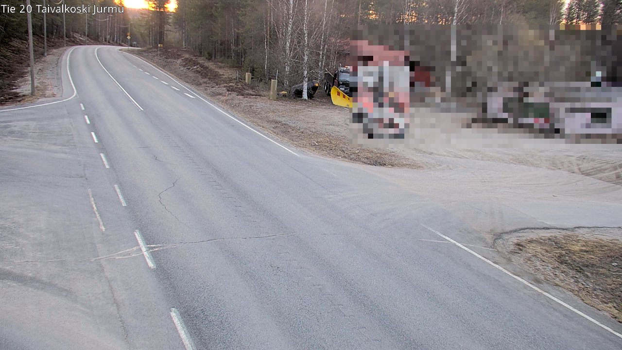 Weather Camera Image Väg 20 Taivalkoski, Jurmu, Taivalkoski, Pohjois-Pohjanmaa