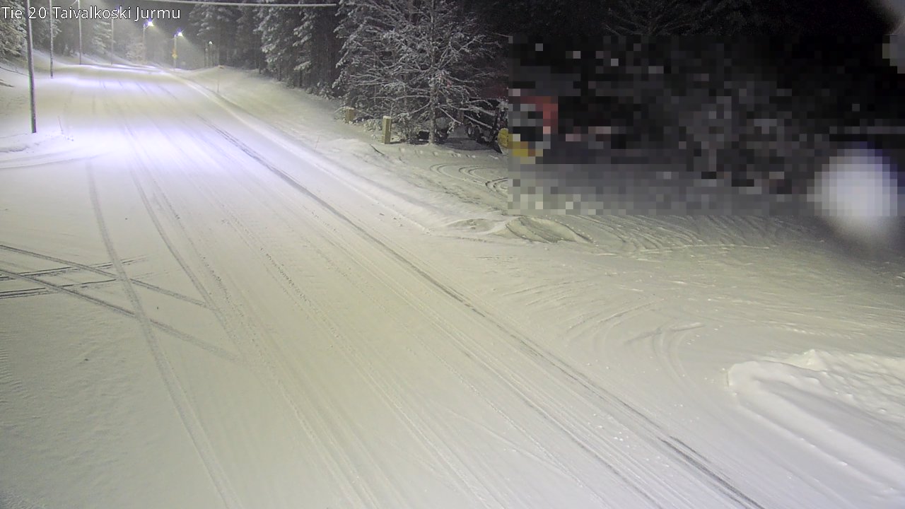 Weather Camera Image Väg 20 Taivalkoski, Jurmu, Taivalkoski, Pohjois-Pohjanmaa