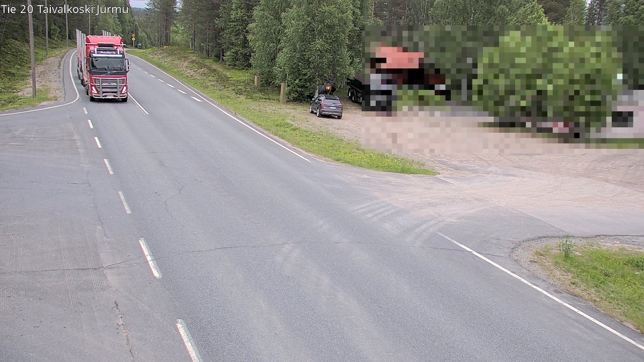 Weather Camera Image Väg 20 Taivalkoski, Jurmu, Taivalkoski, Pohjois-Pohjanmaa