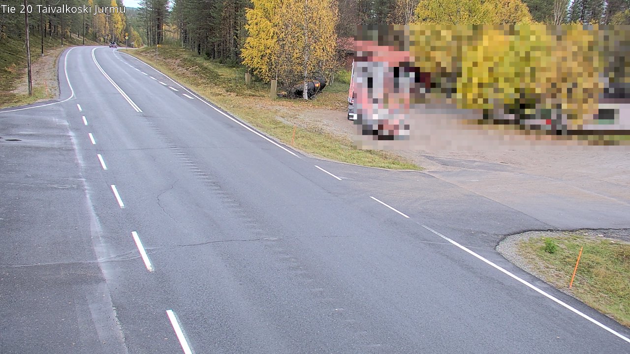 Weather Camera Image Väg 20 Taivalkoski, Jurmu, Taivalkoski, Pohjois-Pohjanmaa