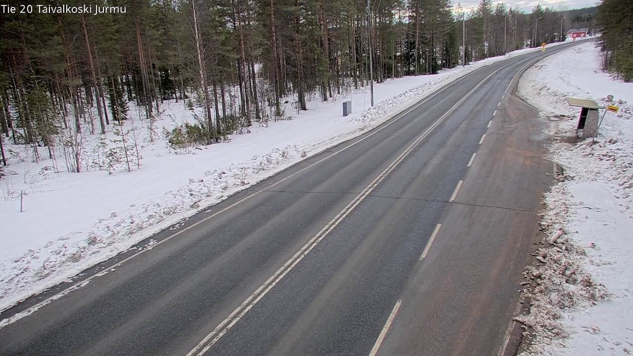Weather Camera Image Väg 20 Taivalkoski, Jurmu, Taivalkoski, Pohjois-Pohjanmaa