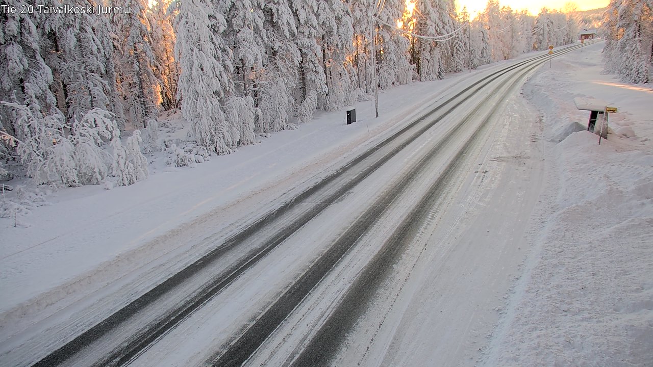 Weather Camera Image Road 20 Taivalkoski, Jurmu, Taivalkoski, Pohjois-Pohjanmaa