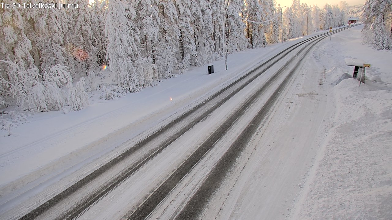 Weather Camera Image Road 20 Taivalkoski, Jurmu, Taivalkoski, Pohjois-Pohjanmaa