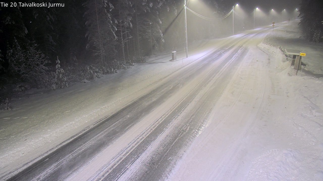 Weather Camera Image Väg 20 Taivalkoski, Jurmu, Taivalkoski, Pohjois-Pohjanmaa