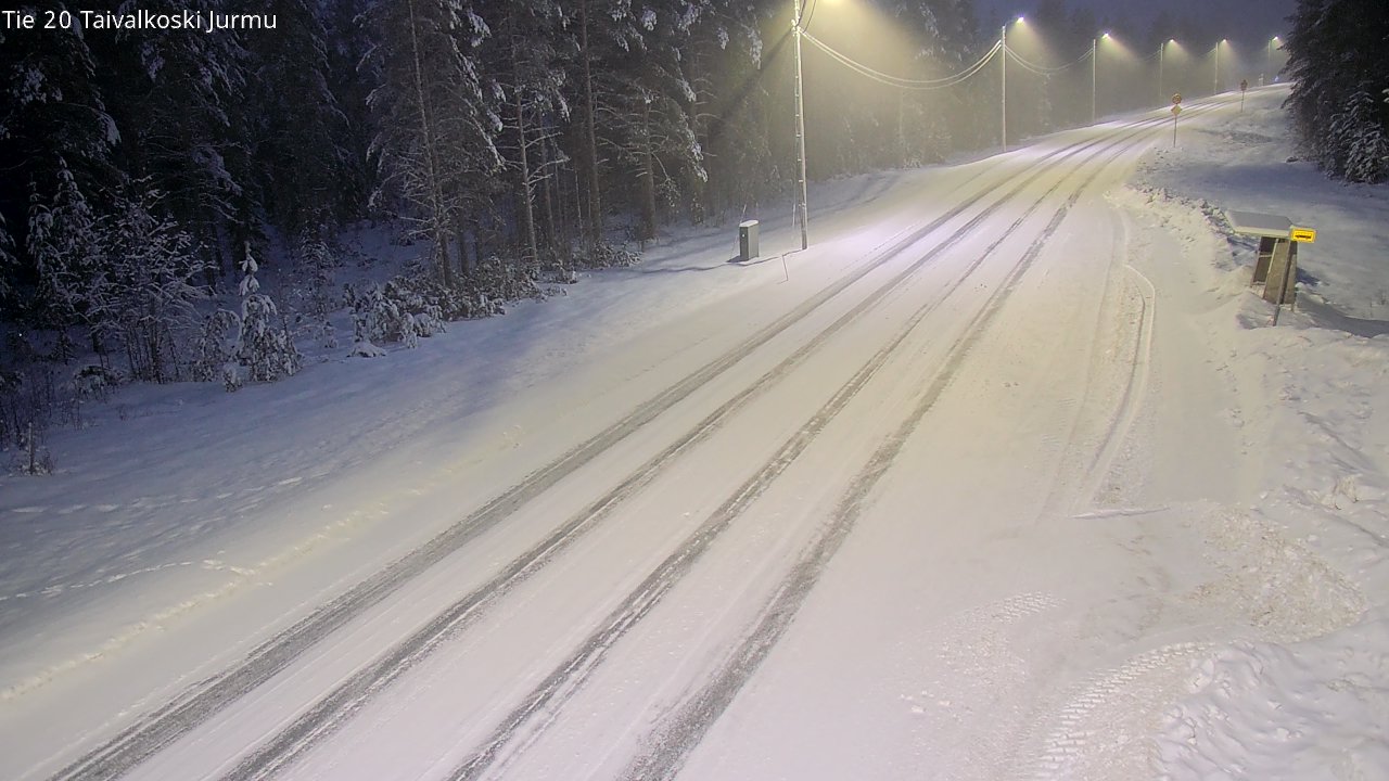 Weather Camera Image Road 20 Taivalkoski, Jurmu, Taivalkoski, Pohjois-Pohjanmaa