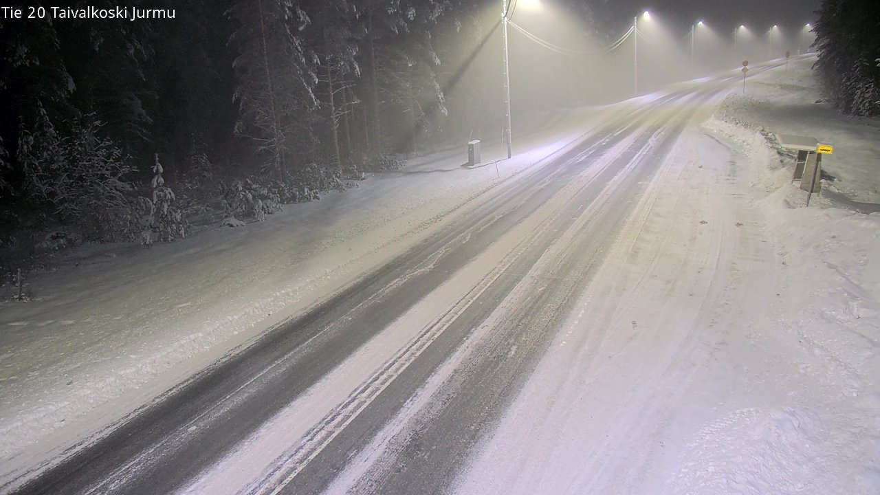 Weather Camera Image Väg 20 Taivalkoski, Jurmu, Taivalkoski, Pohjois-Pohjanmaa