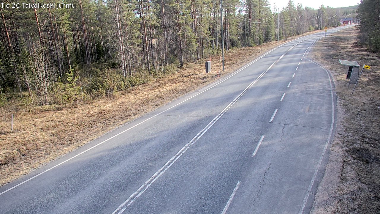 Weather Camera Image Väg 20 Taivalkoski, Jurmu, Taivalkoski, Pohjois-Pohjanmaa