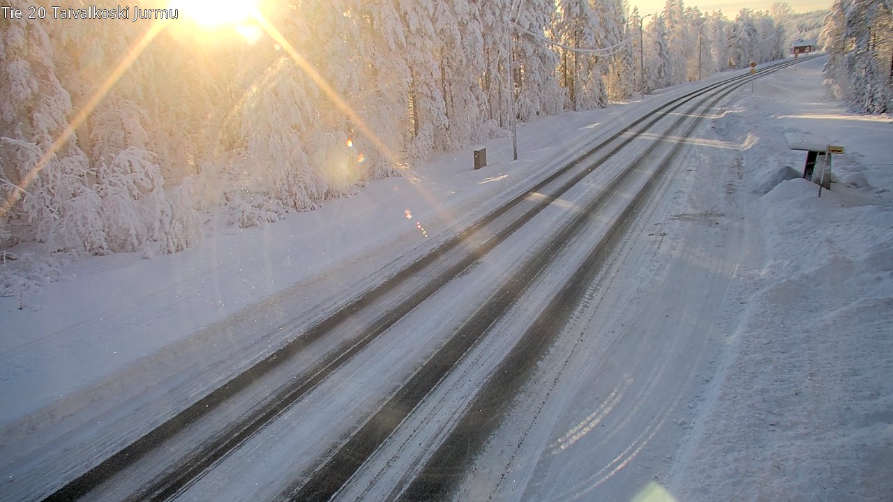 Weather Camera Image Road 20 Taivalkoski, Jurmu, Taivalkoski, Pohjois-Pohjanmaa