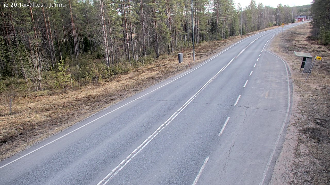 Weather Camera Image Väg 20 Taivalkoski, Jurmu, Taivalkoski, Pohjois-Pohjanmaa