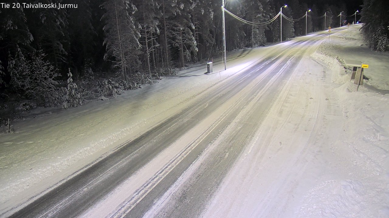 Weather Camera Image Väg 20 Taivalkoski, Jurmu, Taivalkoski, Pohjois-Pohjanmaa