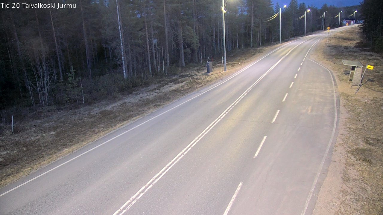 Weather Camera Image Väg 20 Taivalkoski, Jurmu, Taivalkoski, Pohjois-Pohjanmaa