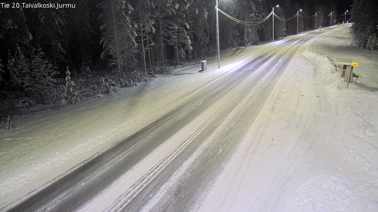 Weather Camera Image Väg 20 Taivalkoski, Jurmu, Taivalkoski, Pohjois-Pohjanmaa