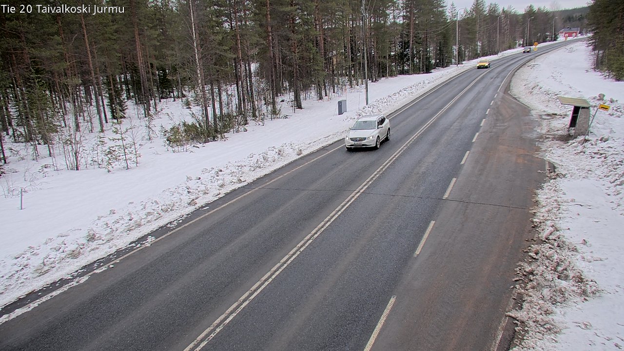 Weather Camera Image Väg 20 Taivalkoski, Jurmu, Taivalkoski, Pohjois-Pohjanmaa