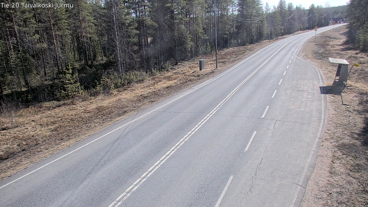 Weather Camera Image Väg 20 Taivalkoski, Jurmu, Taivalkoski, Pohjois-Pohjanmaa