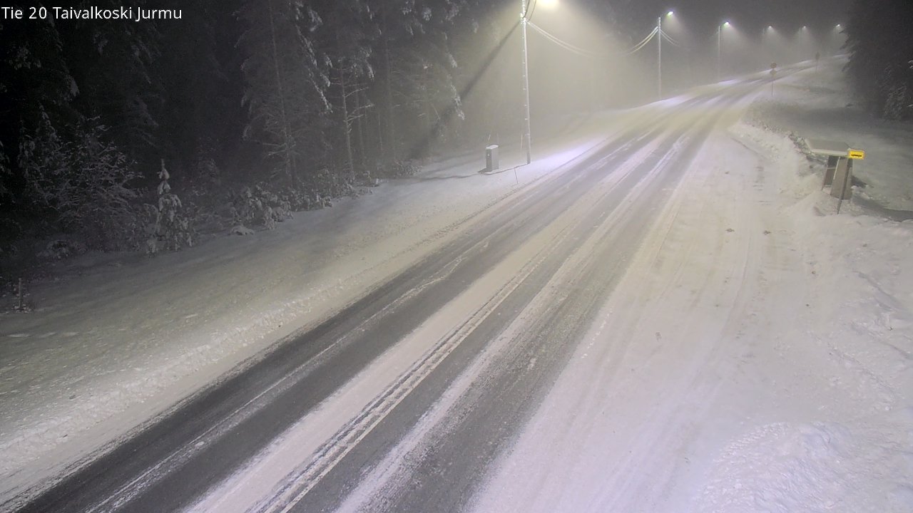 Weather Camera Image Väg 20 Taivalkoski, Jurmu, Taivalkoski, Pohjois-Pohjanmaa