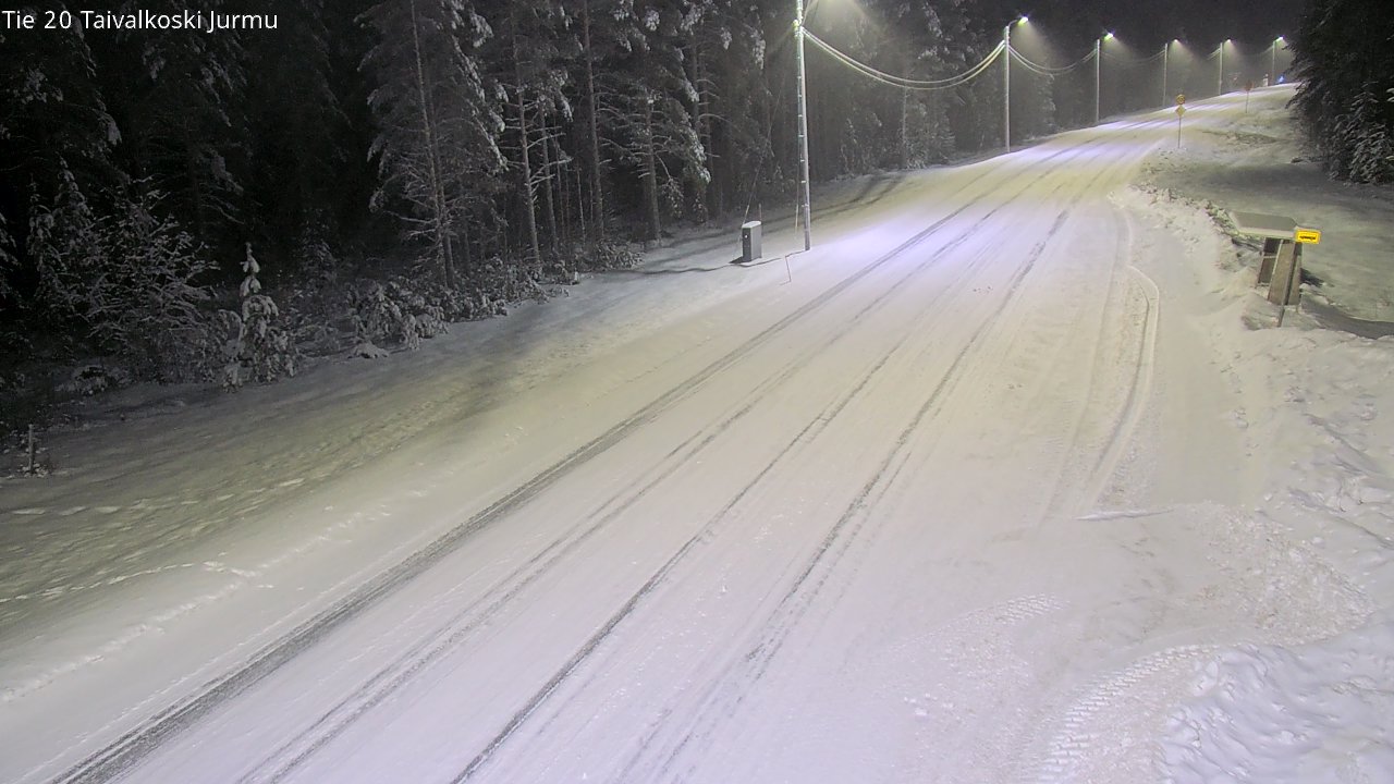 Weather Camera Image Road 20 Taivalkoski, Jurmu, Taivalkoski, Pohjois-Pohjanmaa
