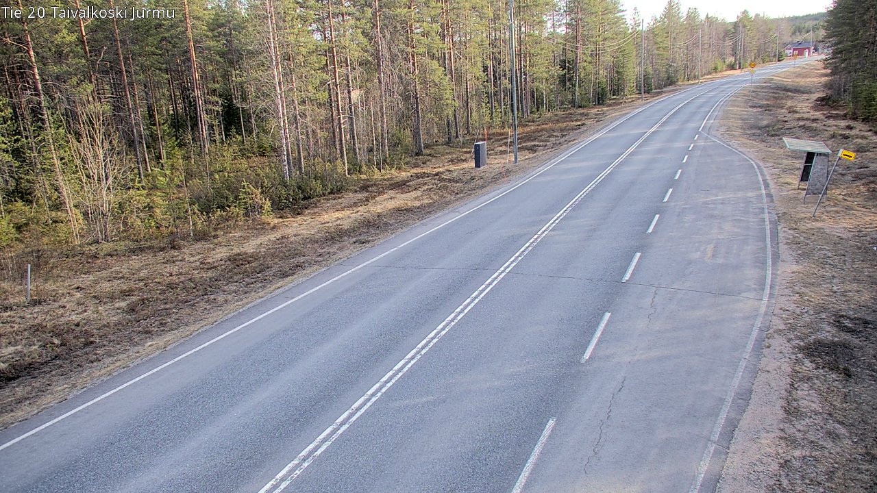 Weather Camera Image Väg 20 Taivalkoski, Jurmu, Taivalkoski, Pohjois-Pohjanmaa