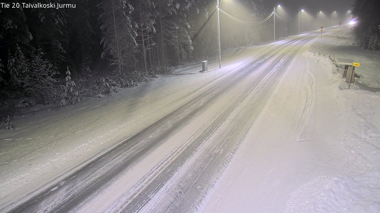 Weather Camera Image Väg 20 Taivalkoski, Jurmu, Taivalkoski, Pohjois-Pohjanmaa