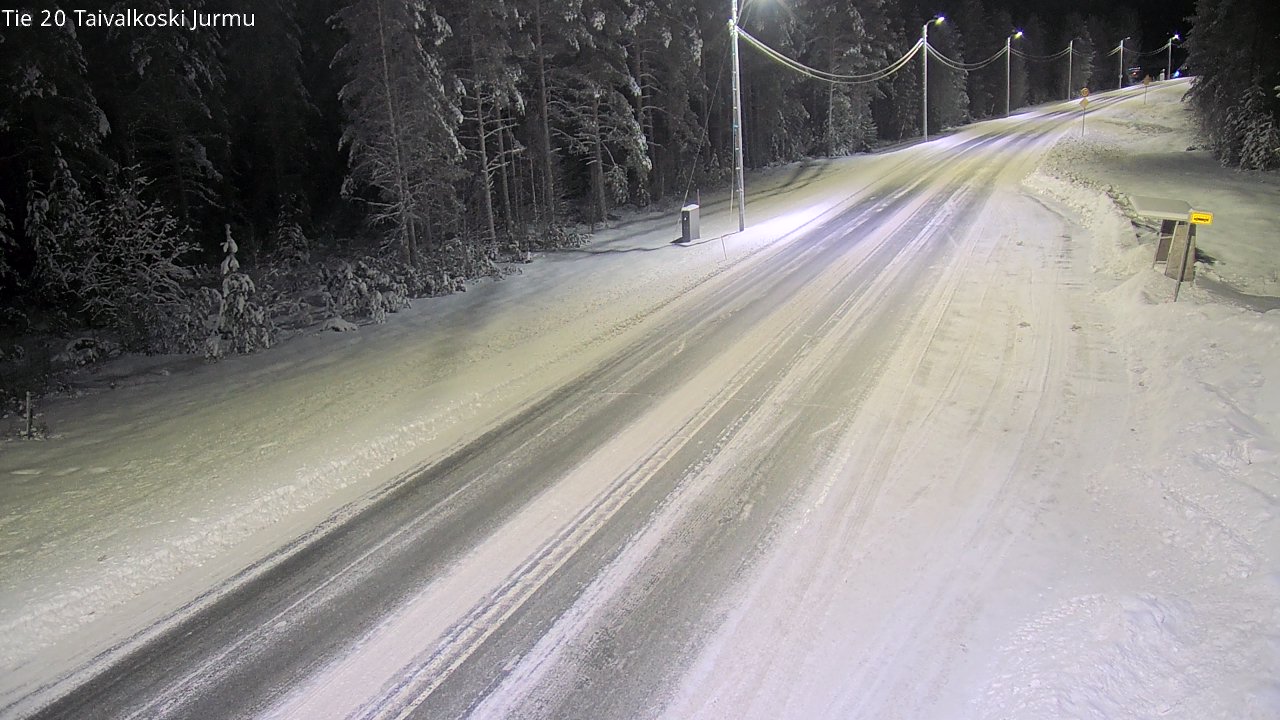 Weather Camera Image Väg 20 Taivalkoski, Jurmu, Taivalkoski, Pohjois-Pohjanmaa