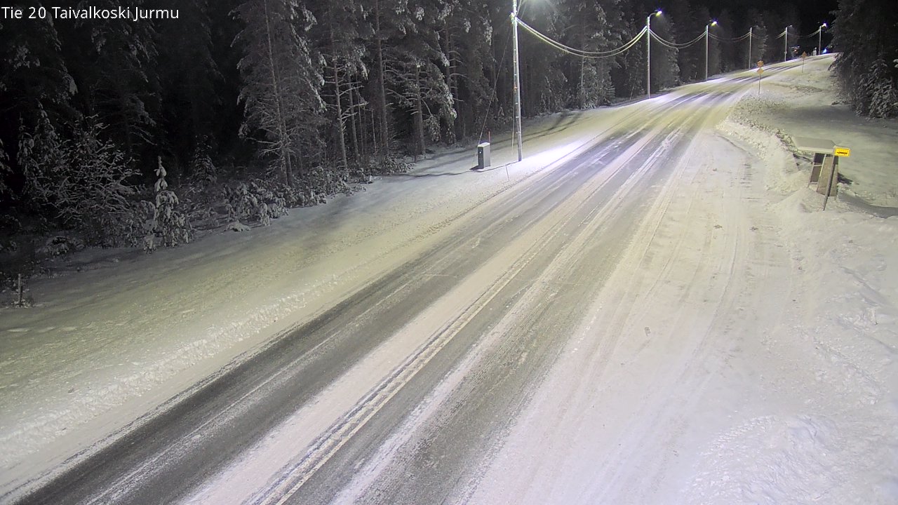 Weather Camera Image Väg 20 Taivalkoski, Jurmu, Taivalkoski, Pohjois-Pohjanmaa