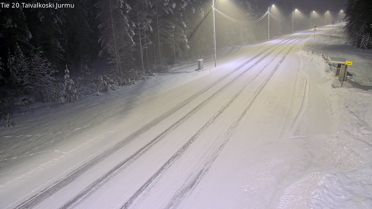 Weather Camera Image Road 20 Taivalkoski, Jurmu, Taivalkoski, Pohjois-Pohjanmaa