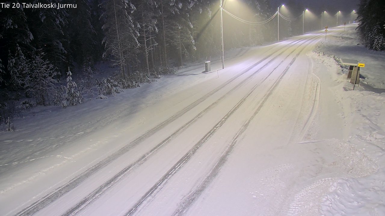 Weather Camera Image Road 20 Taivalkoski, Jurmu, Taivalkoski, Pohjois-Pohjanmaa
