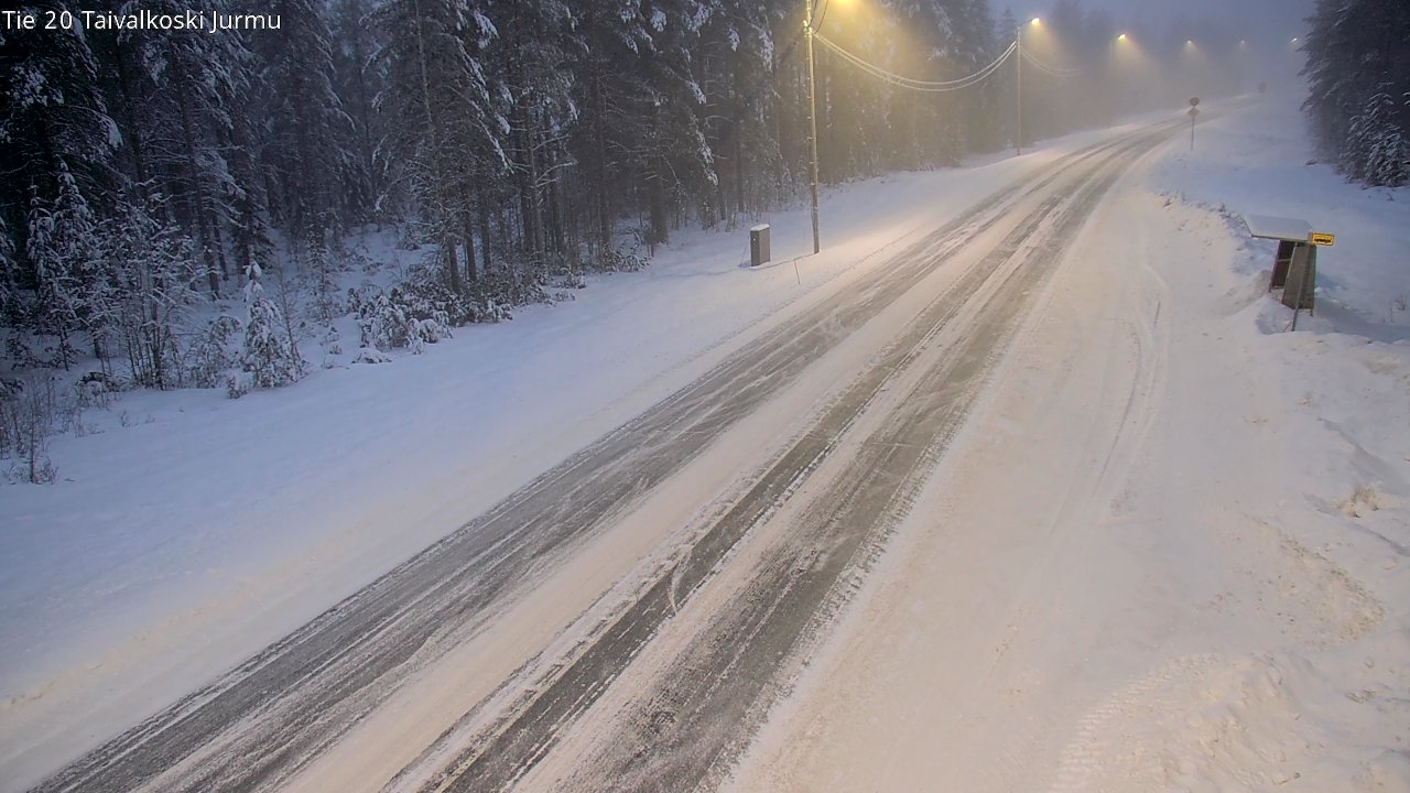 Weather Camera Image Väg 20 Taivalkoski, Jurmu, Taivalkoski, Pohjois-Pohjanmaa