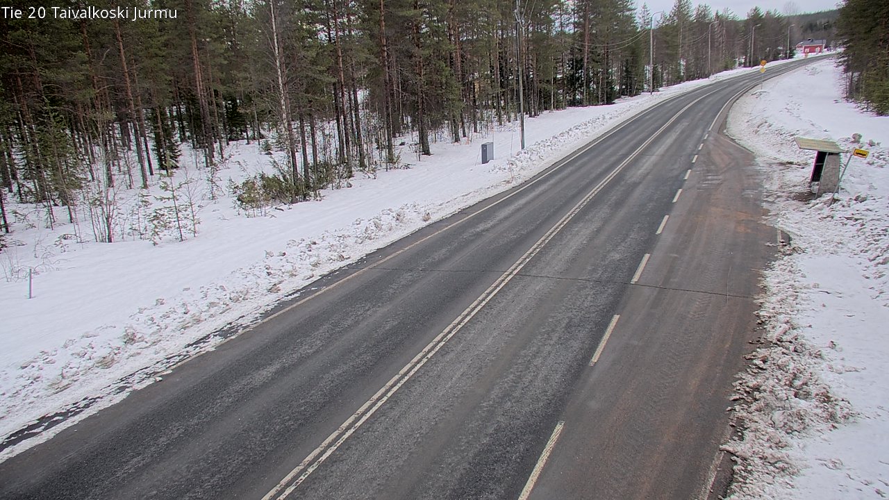 Weather Camera Image Väg 20 Taivalkoski, Jurmu, Taivalkoski, Pohjois-Pohjanmaa