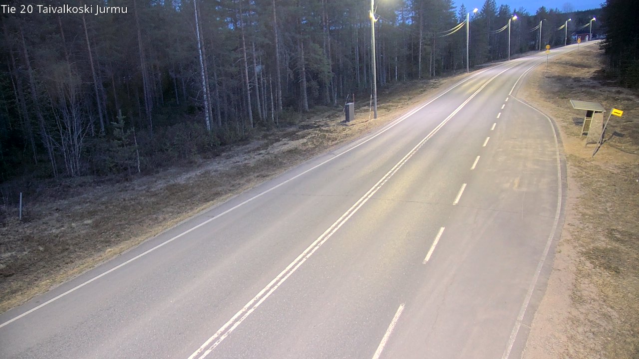 Weather Camera Image Väg 20 Taivalkoski, Jurmu, Taivalkoski, Pohjois-Pohjanmaa