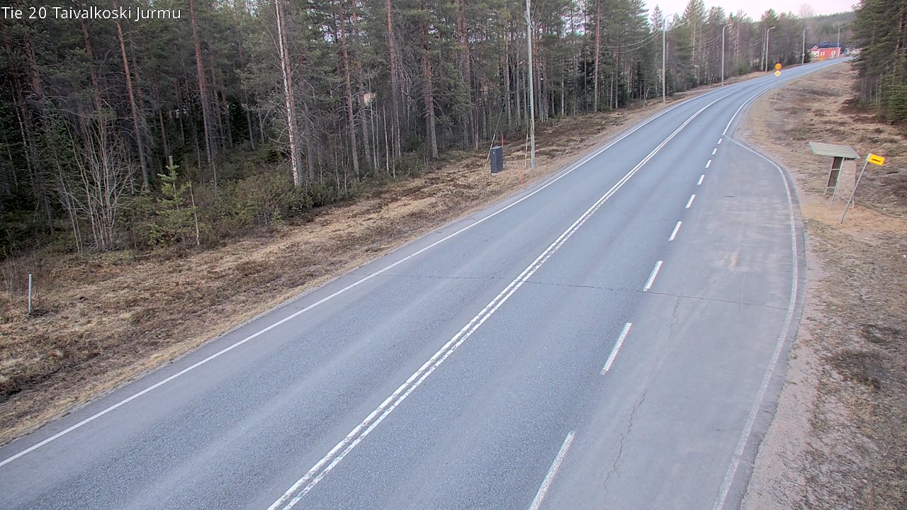 Weather Camera Image Väg 20 Taivalkoski, Jurmu, Taivalkoski, Pohjois-Pohjanmaa