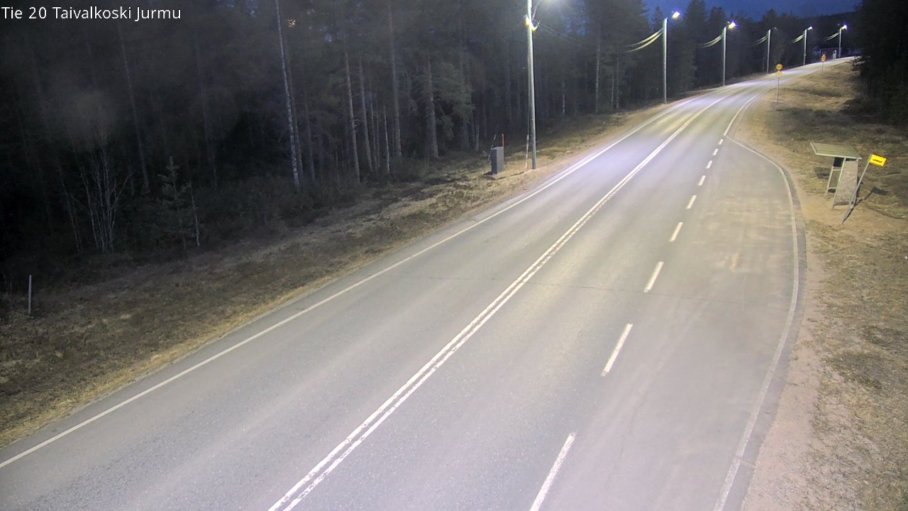 Weather Camera Image Väg 20 Taivalkoski, Jurmu, Taivalkoski, Pohjois-Pohjanmaa